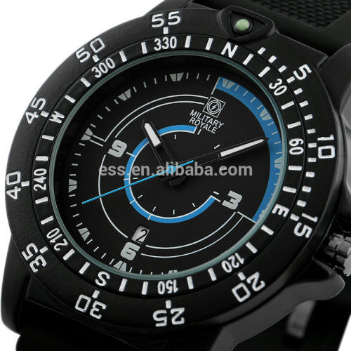 2014 New Swiss Design Mens Black Military Royal Military Watches for men MR080