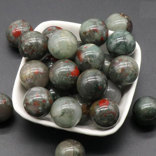 20MM BloodStone Chakra Gemstone Balls for Stress Relief Meditation Balancing Home Decoration Bulks Crystal Spheres Polished