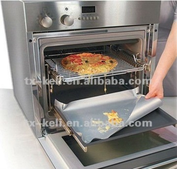 PTFE ( PFOA FREE) reusable non-stick silver color oven liner, keep oven and pan clean