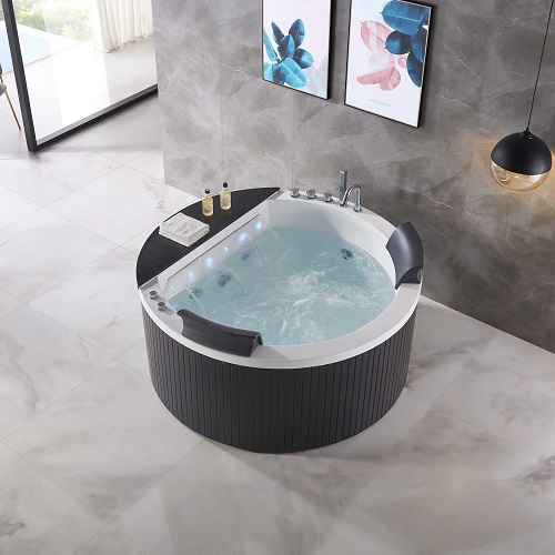 Massage Bathtub with Waterfall for 2~4 People