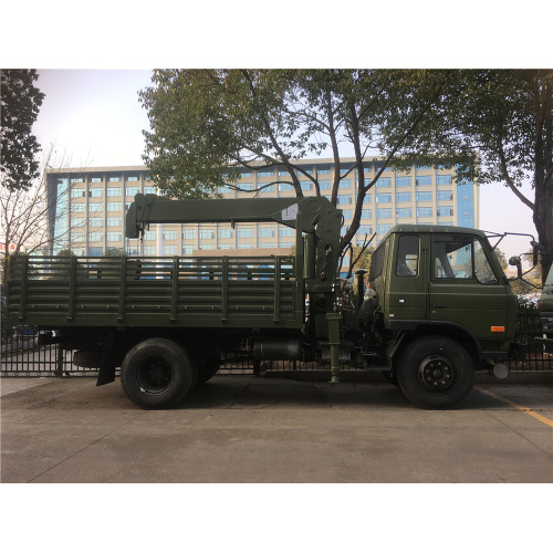 Dongfeng 8 ton military truck mounted crane