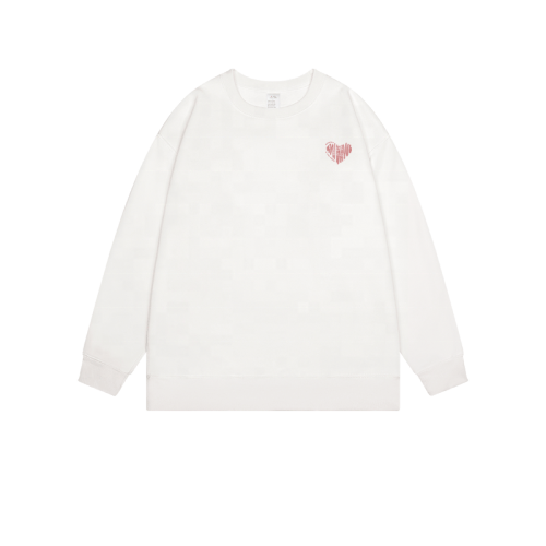 Peach Heart Pullover Blank Sweatshirts Fleece Sweater