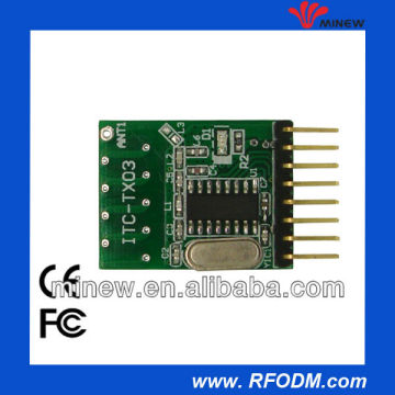 unique learning code ask transmitter module with PCB antenna