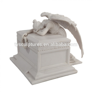 Factory custom cemetery life sie marble stone sad angel statue