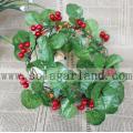 Berry &amp; Green Leaves Garland Floral Bridal Headband Accessoires pour bandeau