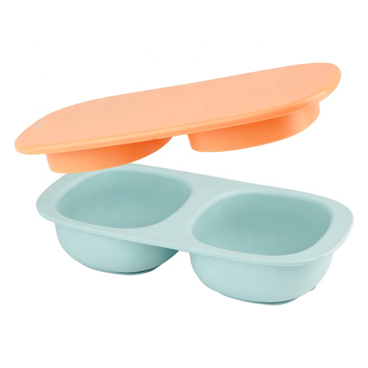 Bol double en silicone monobloc pour bébé