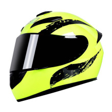 OEM ODM Yellow Motorcycle Helmet: Full Face Riding Helmet with Decal