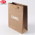 Brown Fancy Paper Apparel Bag with Foil Logo