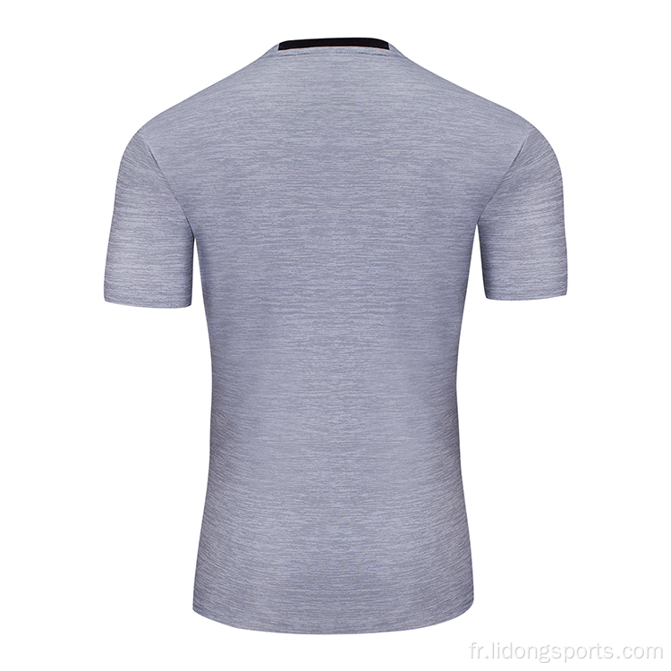 Sport en cours de t-shirt sec rapide pour les hommes