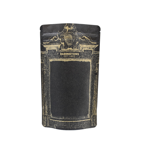 bolso de té de papel negro kraft personalizado