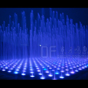 Music dry matrix fountain