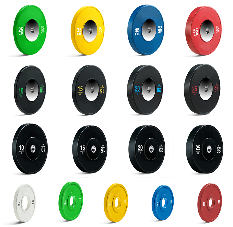 2019 Fitness Competition Rubber Weight Plates Bumper For Barbell