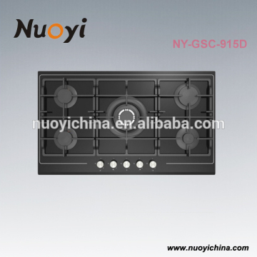 Wok burner built in 5 burner gas hob/gas cooker Nuoyi manufactory