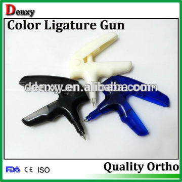 Denxy manufacturer orthodontic ligature tie dispensing gun/ Muti-color ligature gun ligature shooter