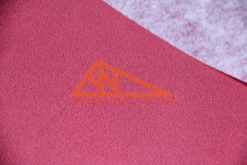 customized maroon PP flocking fabric in non-woven base for gift jewelry bags