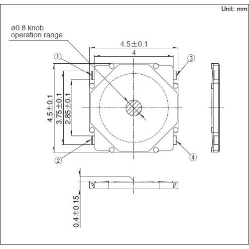 0.4 (H) mm Thin Surface Mount Switch