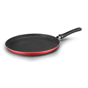Red Aluminum Press Non-stick Round Grill With Handle