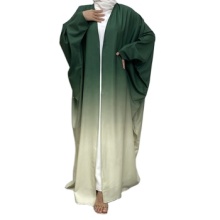 Women's Islamic Prayer Chiffon Open Dress Abaya, Kaftan for Ramadan and Eid Mubarak in Dubai and Turkey