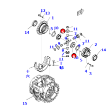 Loader WA470-6 front axle differential seal 421-22-31530