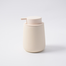 Ceramic toilet brush holder with lid foaming hand wash pump