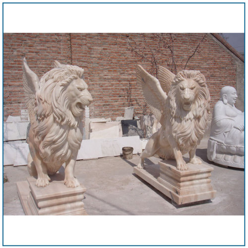 Hand Carving Stone Garden Animal Lion Statue