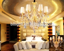 luster modern golden chandelier crystal lampadari