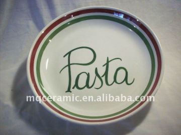 9 inch porcelain pasta plate