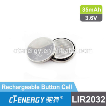 3.6V Rechargeable Button Cell Battery ML2032