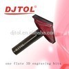 One flute 3D engraving bits (N series) cnc cutter bits