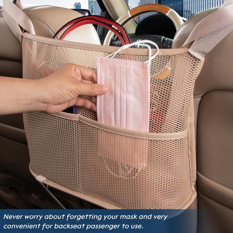 Car Net Pocket Handbag Holder Between Seats Back Storage Organizer