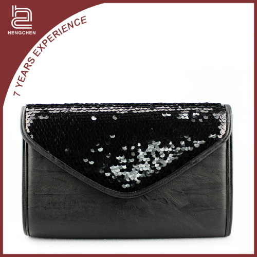 Fashion lady new design scales Black pu women branded handbags