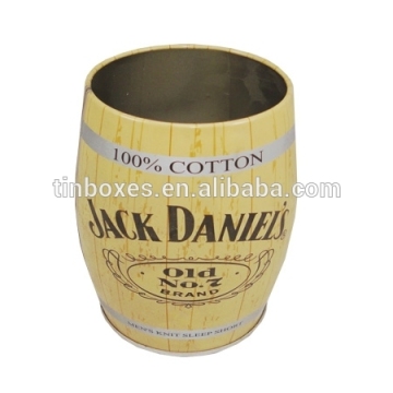 Best selling Cask-shaped metal tin can for sugar