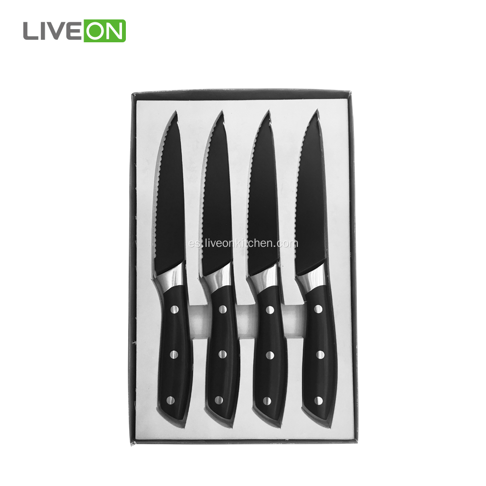 4PCS ABS mango cuchillo de filete de restaurante