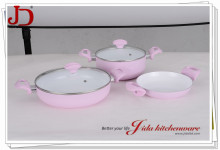 ALUMINUM CERAMIC COATED COOKING PANS AND POTS