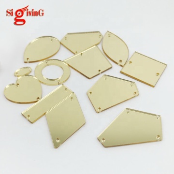 Decorative Sew-On Acrylic Mirrors for Garment Accessories