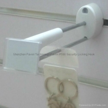 P100 Favori Theftproof Hook,Slatwall Burglarproof Hook,Slatwall Anti-theft Hook,Slatwall Locking Hook, Slatwall Security Hook