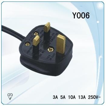 UK assembly detachable power cord with BS approval