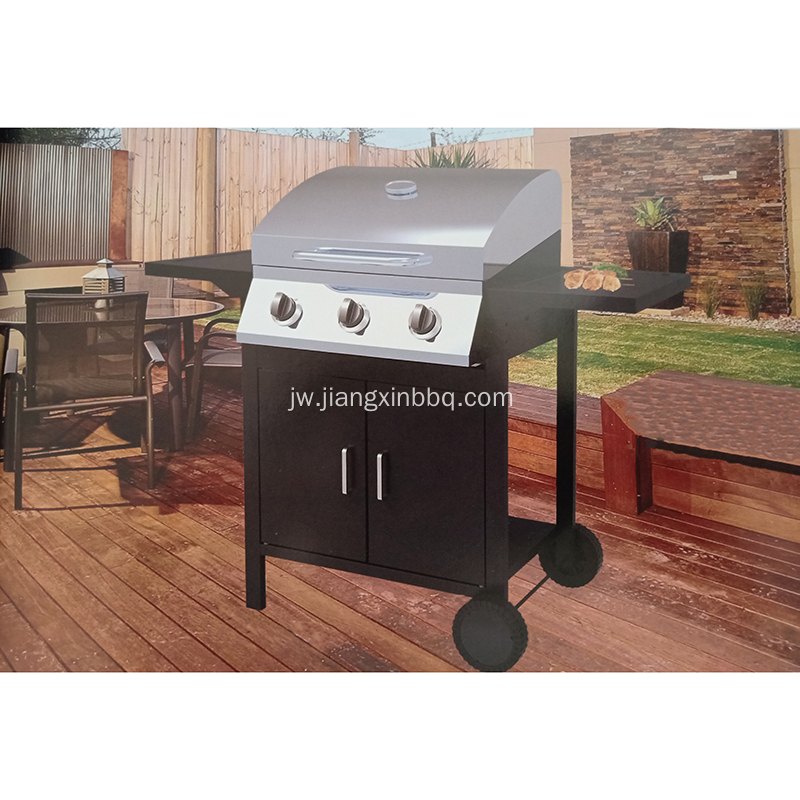 3 Burner Gas Barbecue Panggangan Outdoor BBQ