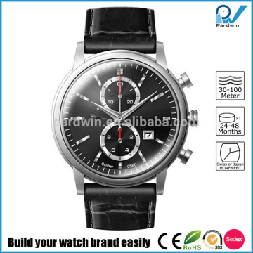 Japan Miyota 0S60 movement automatic chronograph watch with domed mineral glass dial window