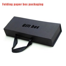 Black paper box packagign for collapsible