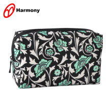 Factory supplier microfiber easy carrying flower pattern cosmetic bag