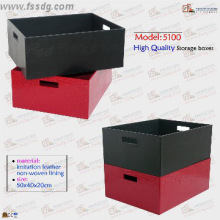 Hande Made PU Leather Home Storage Basket