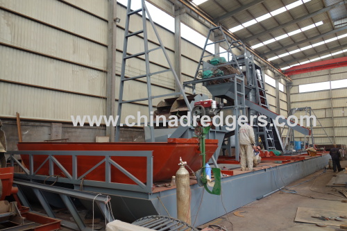 River iron sand dredging and seprating machinery