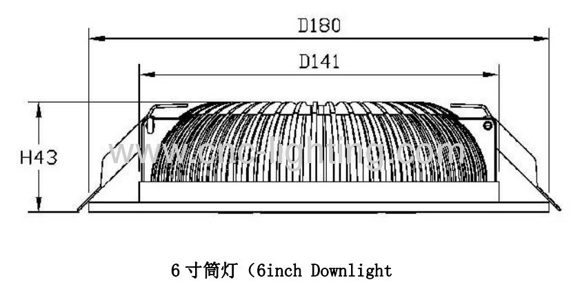 5-24W Recessed LED Downlight over 80Ra