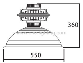 80-200W Warehouse Induction Highbay Light