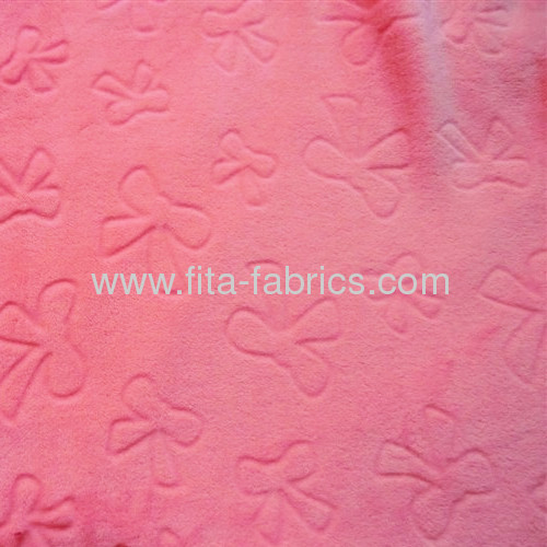 Soft embossingor solid color flannel fabric for blanket