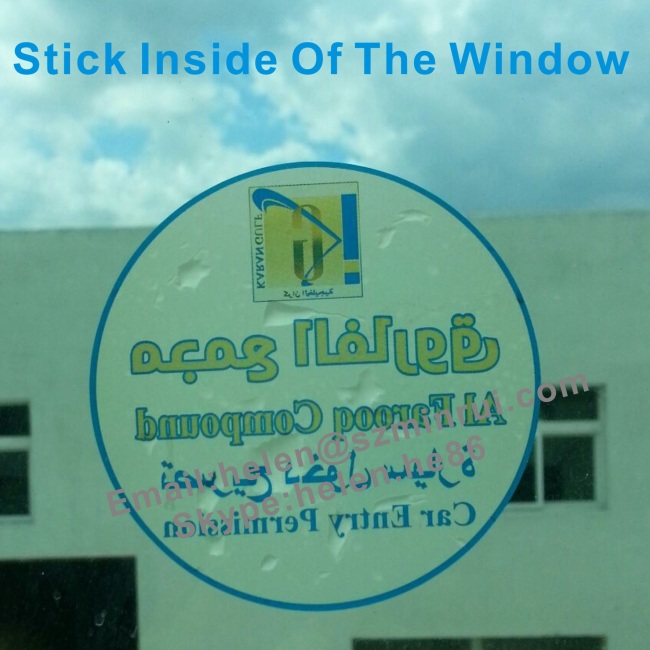 Custom Tamper Evident Transparent Destructible Vinyl Sticker For Car Windows,Printing On The Adhesive Side Label 