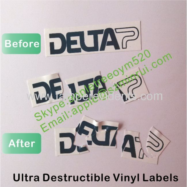 Custom Black Printing Destructive Seal Stickers,Tamper Proof Labels Printed LOGO and Unique Numbers,Do Not Move Sticker