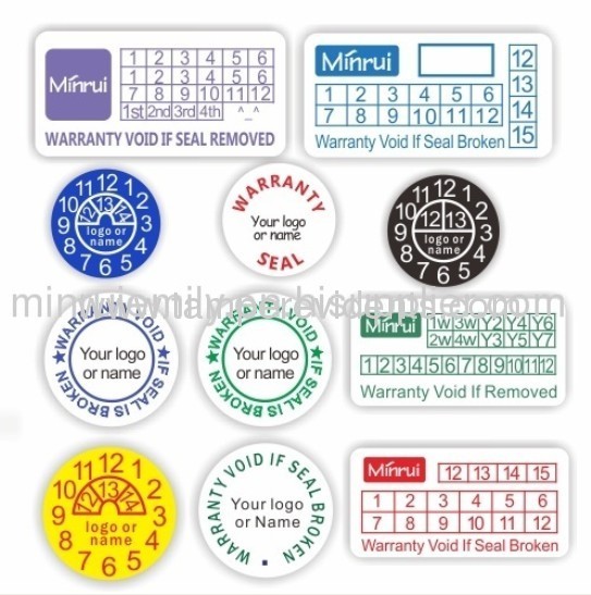 Tamper Evident Phone Warranty Stickers,Custom Printed Logo and Warranty Date Label,Destructible Warranty Void Sticker