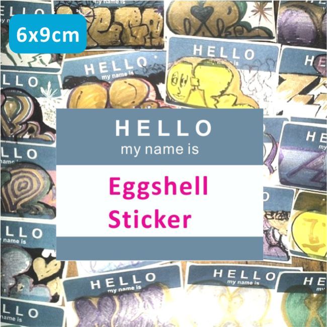 Best Eggshell Vinyl Stickers,Red Border Eggshell Name Sticker,Easy Destruct Eggshell Sticker for School